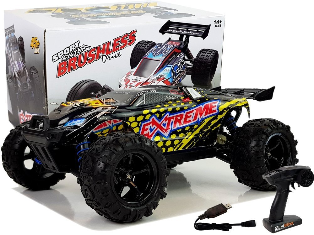 Lenktyninis automobilis su nuotolinio valdymo pultu enoze 9302e, 1:18 geltonas