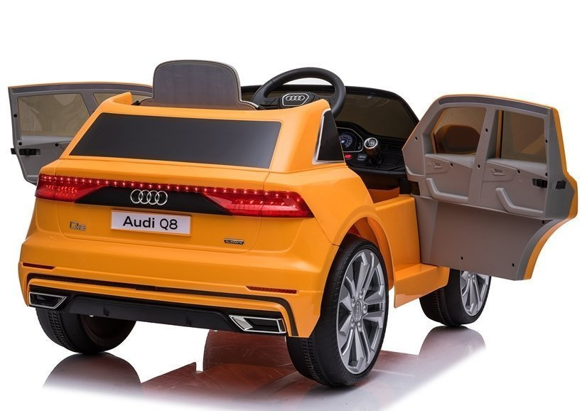 Elektromobilis vaikams audi q8 jj2066, geltonas lakuotas