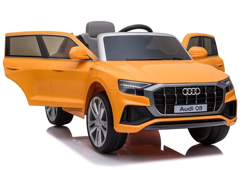 Elektromobilis vaikams audi q8 jj2066, geltonas lakuotas