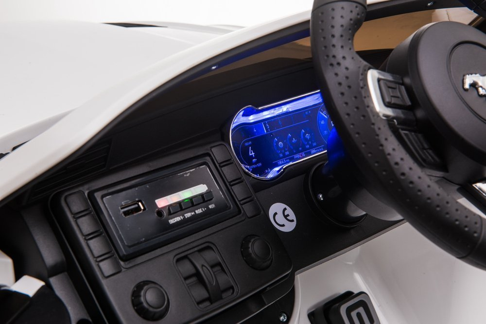 Elektromobilis vaikams ford mustang gt sx2038, baltas