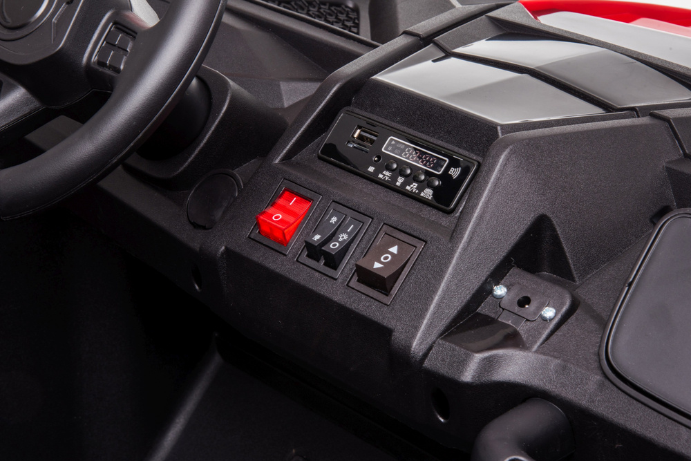 Dvivietis elektromobilis vaikams lean cars buggy a032, raudonas