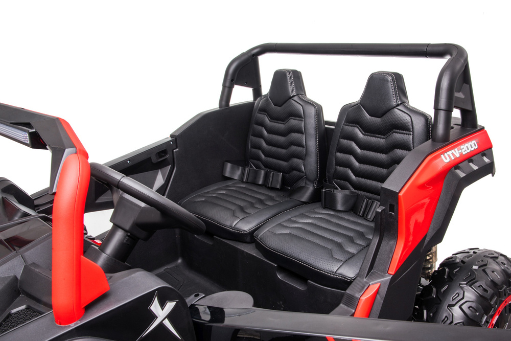 Dvivietis elektromobilis vaikams lean cars buggy a032, raudonas