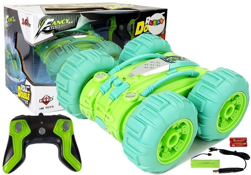 Amfibinis nuotoliniu būdu valdomas automobilis – žalias, 1:24