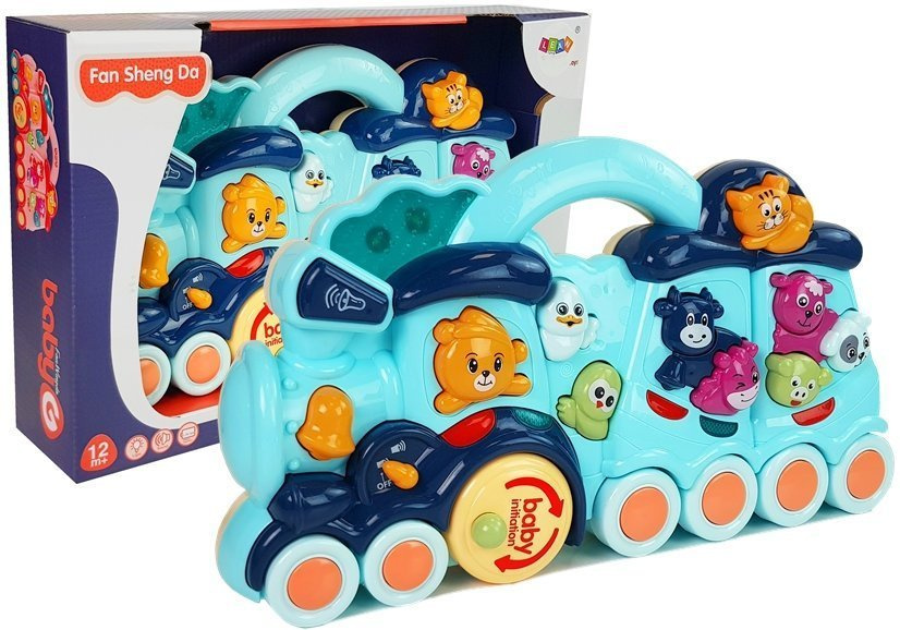 Lean toys interaktyvus traukinys vaikams, mėlynas