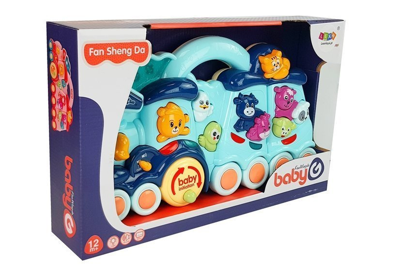 Lean toys interaktyvus traukinys vaikams, mėlynas