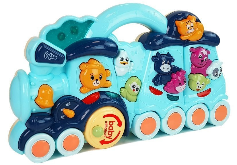 Lean toys interaktyvus traukinys vaikams, mėlynas