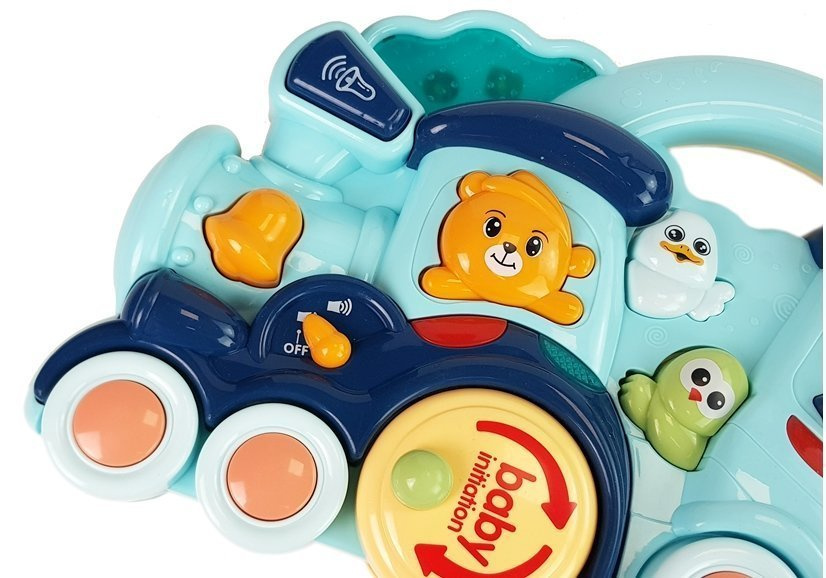 Lean toys interaktyvus traukinys vaikams, mėlynas