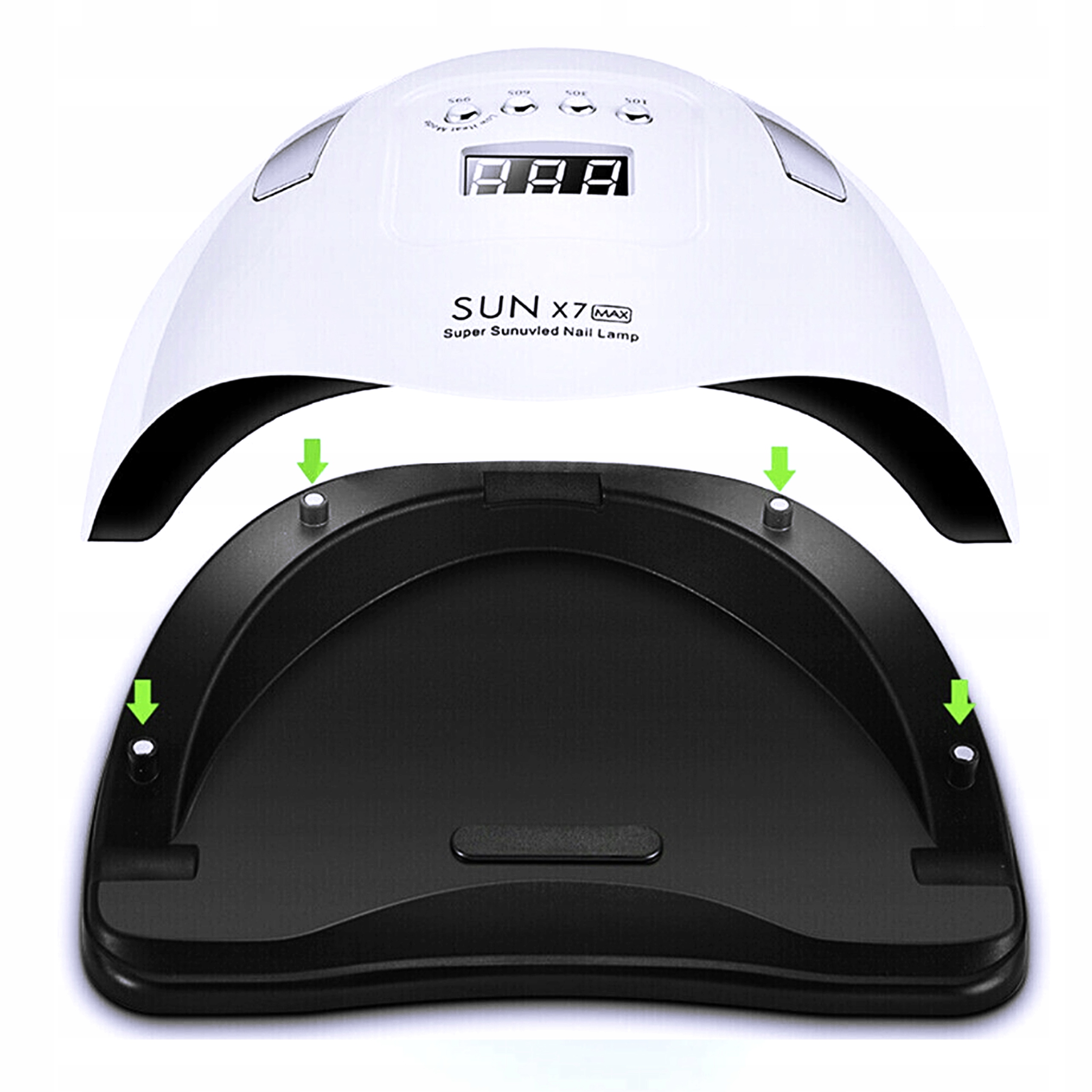 Uv nagų lempa dual led sun x7 max 180w