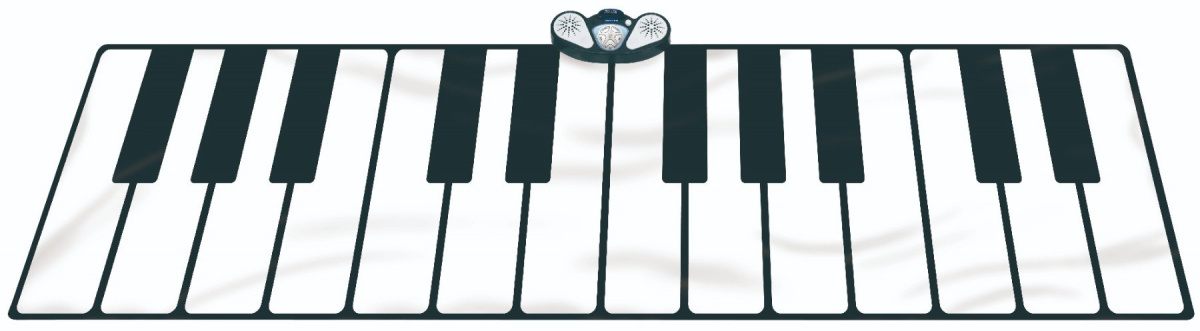 Didelis muzikinis kilimėlis vaikams 3+ klaviatūra xxl 260x74cm + įrašymo režimas