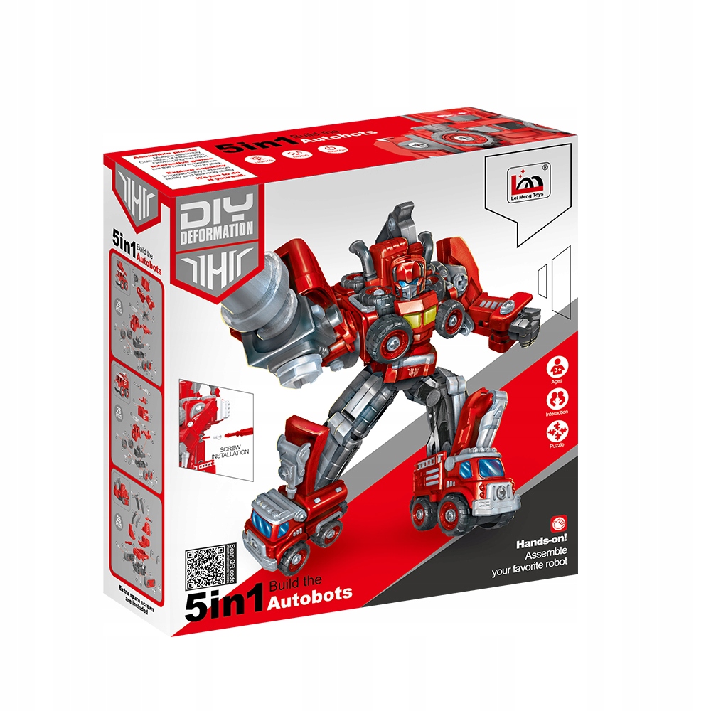 5-in-1 robotas - transporto priemonė