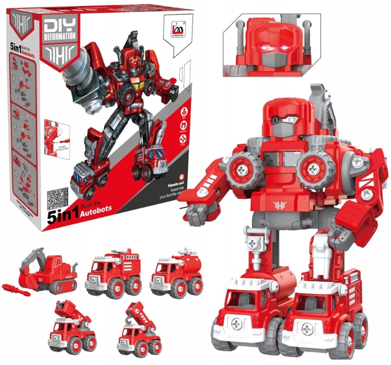 5-in-1 robotas - transporto priemonė