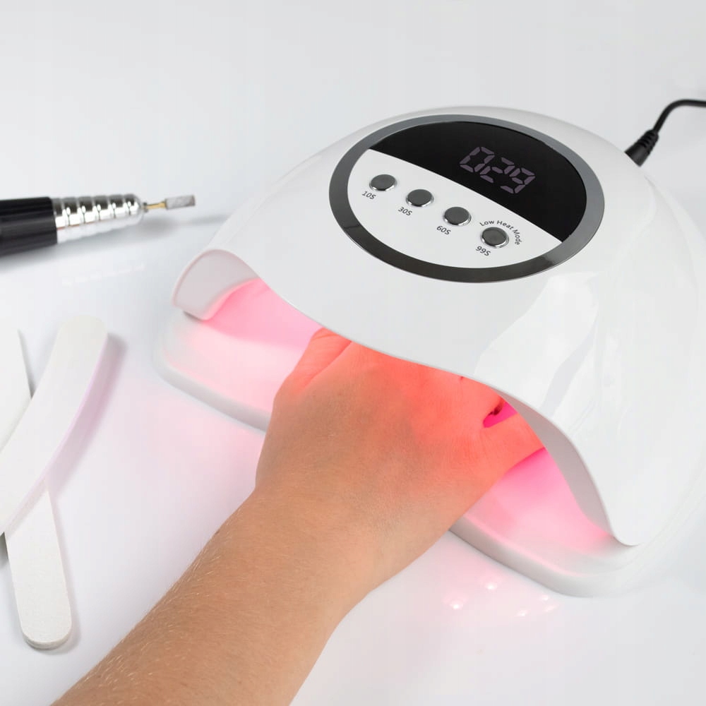 Uv/led x20 max manikiūro nagų kietinimo lempa rožinė šviesa 258w