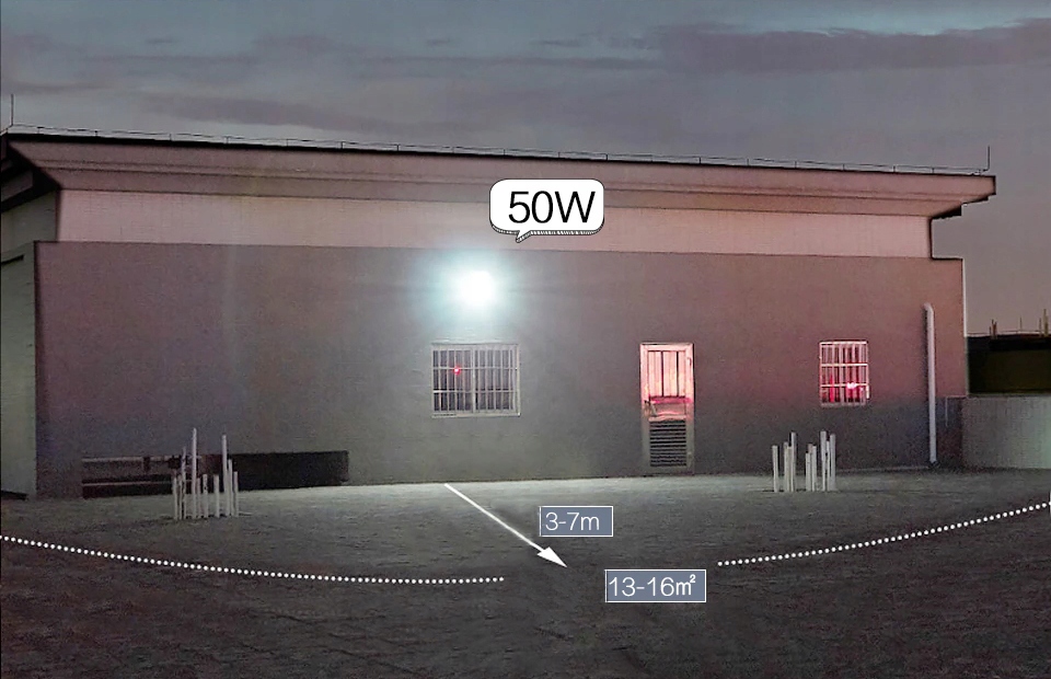 Led prožektorius 50w su judesio jutikliu