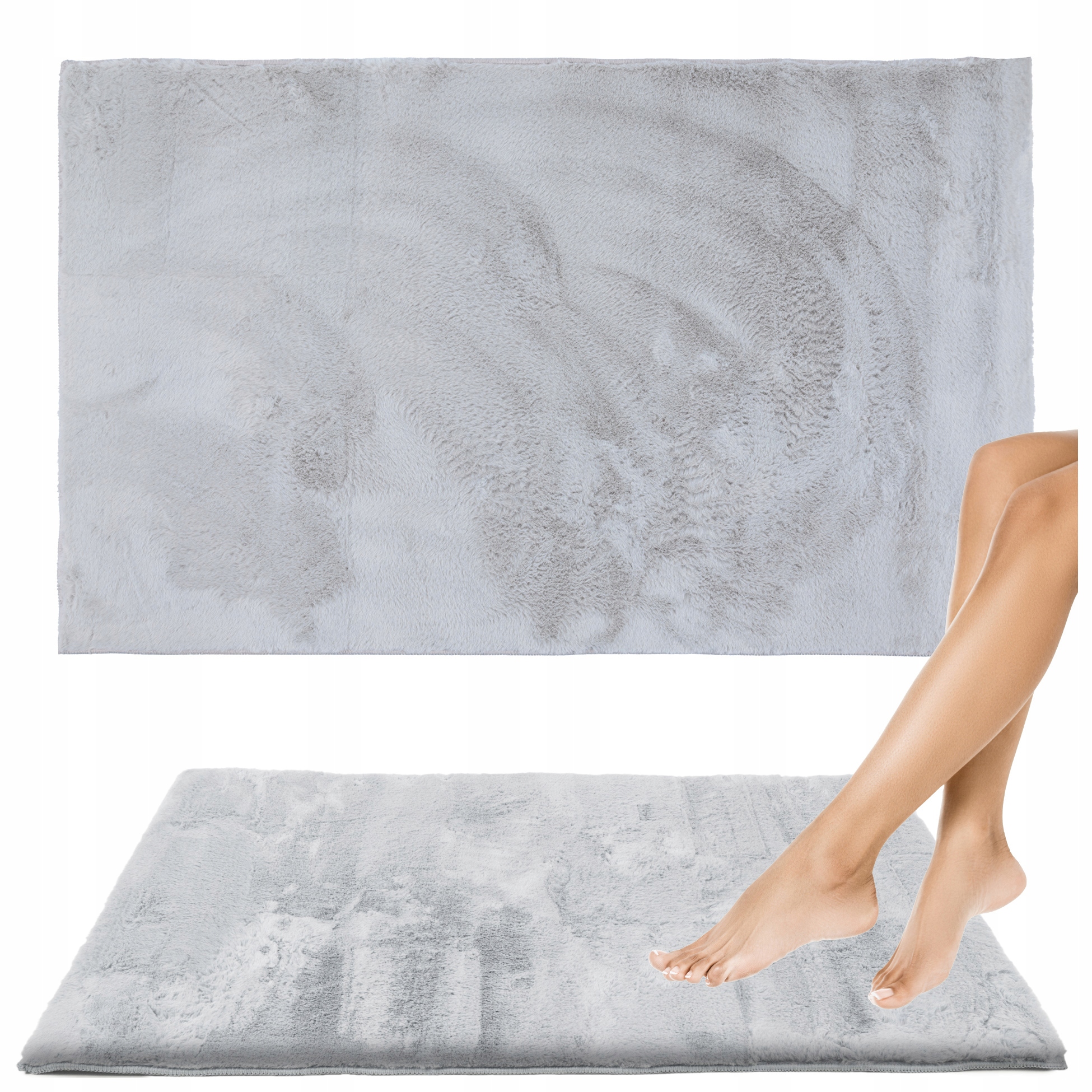 Vonios kambario kiliminė danga e-floor rabbit vivid pilka, 40x60cm