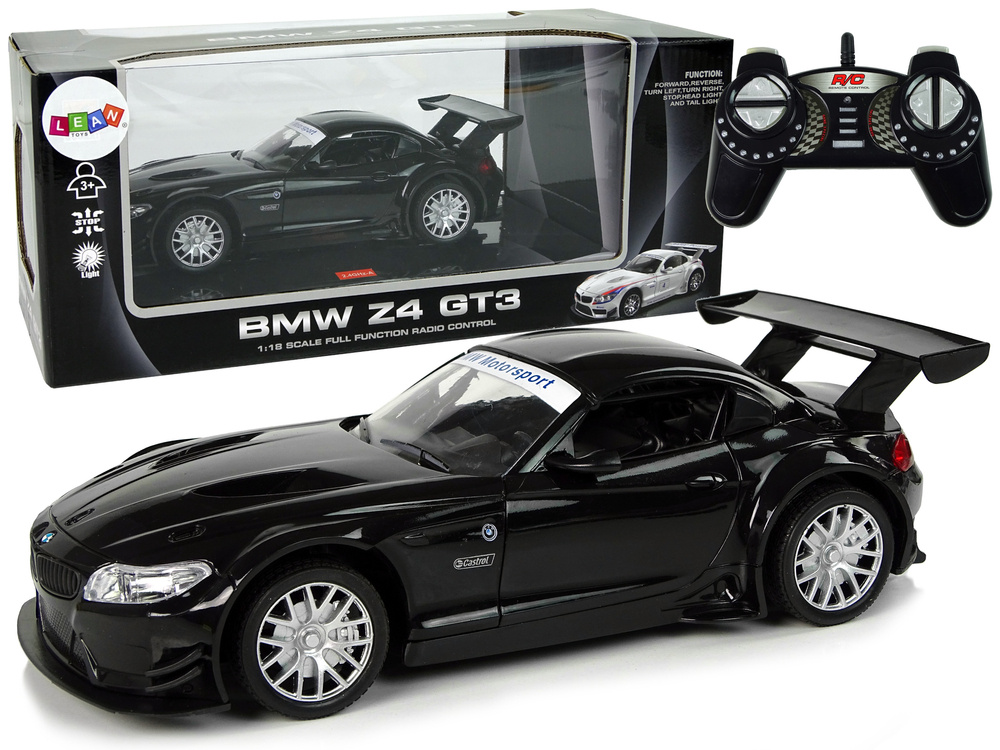 Nuotoliniu Būdu Valdomas Sportinis Automobilis Lean Toys Bmw Z4 Gt3, 1:18, Juodas