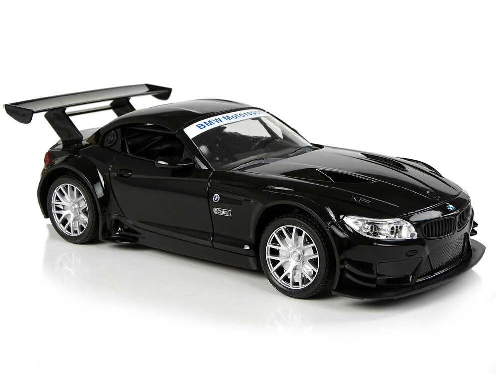 Nuotoliniu būdu valdomas sportinis automobilis lean toys bmw z4 gt3, 1:18, juodas