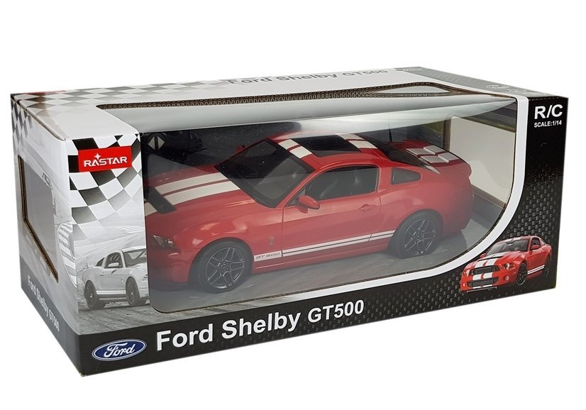 Nuotoliniu būdu valdomas ford shelby rastar automobilis 1:14, raudonas