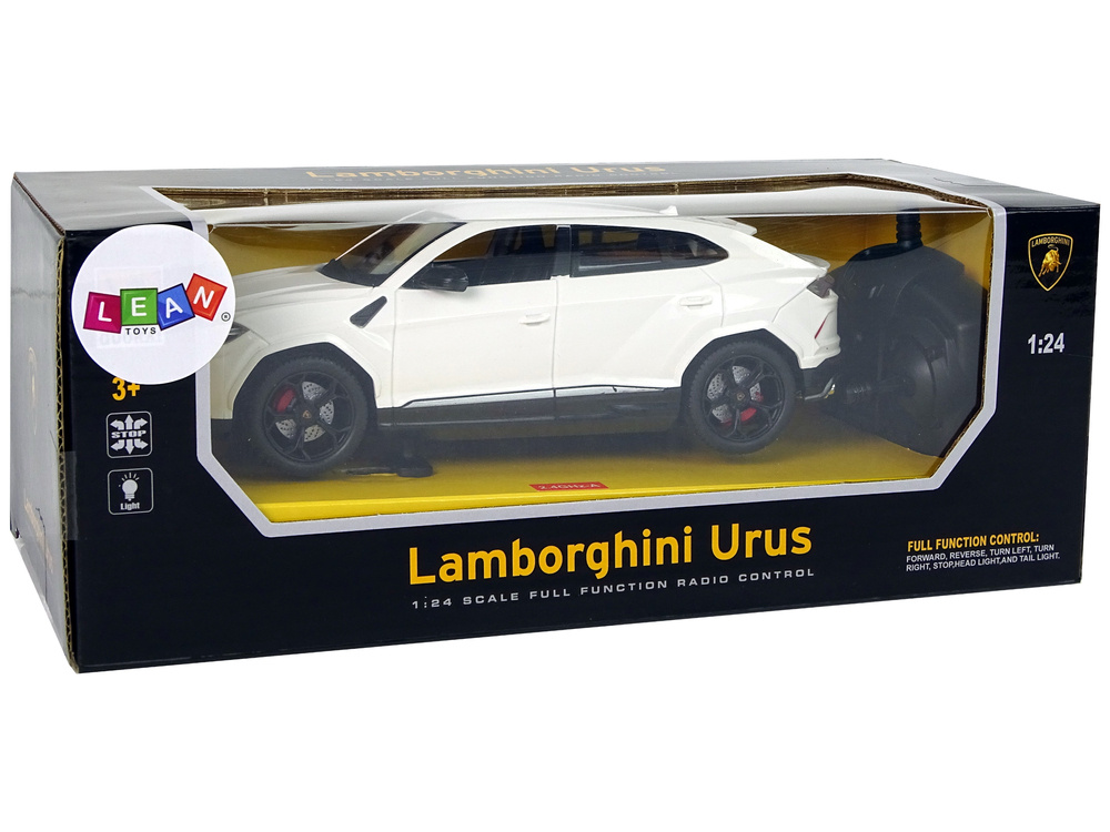 Radijo bangomis valdomas lamborghini urus 1:24 baltas