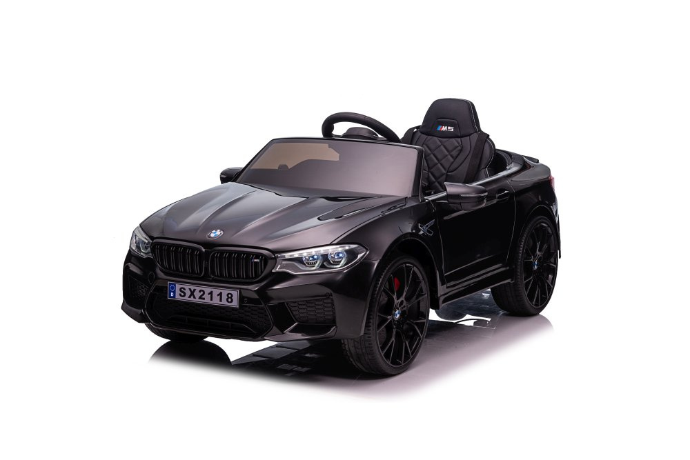 Vienvietis elektromobilis vaikams bmw m5, juodas lakuotas