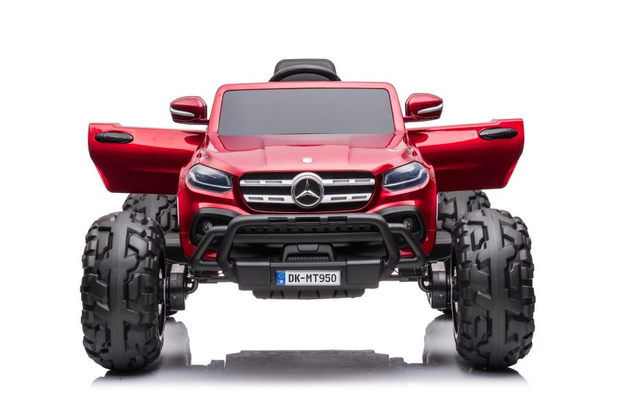 Vienvietis vaikiškas elektromobilis mercedes dk-mt950 4x4, raudonas