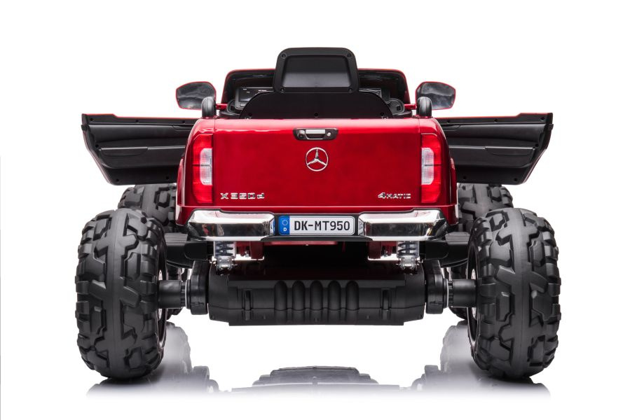 Vienvietis vaikiškas elektromobilis mercedes dk-mt950 4x4, raudonas