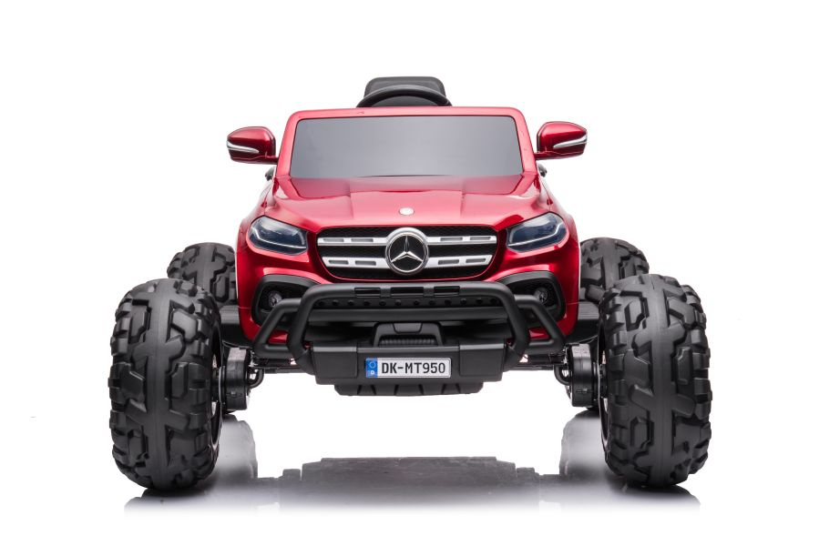 Vienvietis vaikiškas elektromobilis mercedes dk-mt950 4x4, raudonas