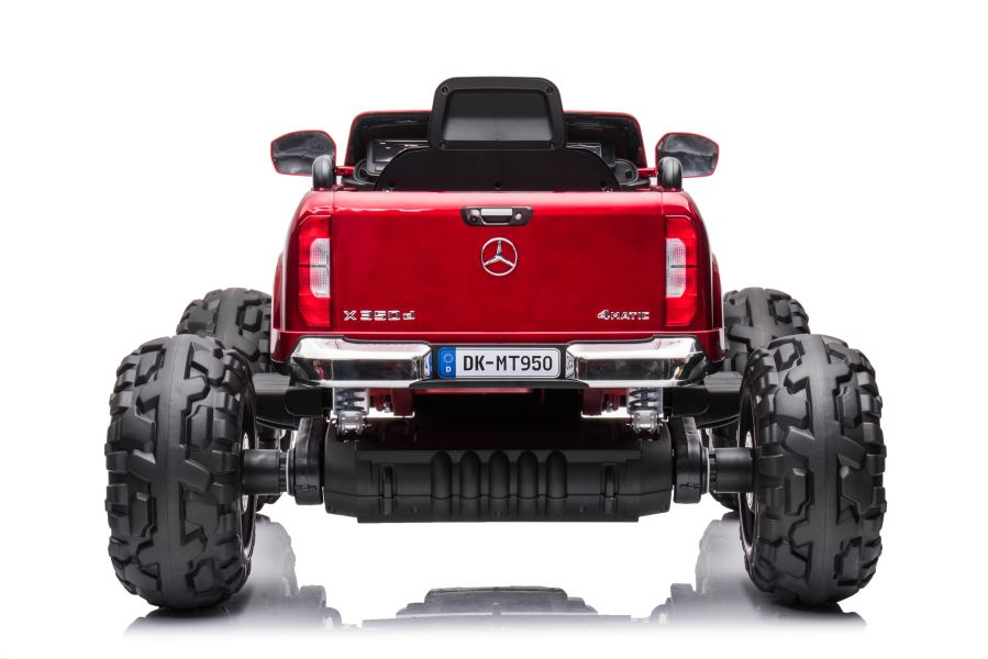 Vienvietis vaikiškas elektromobilis mercedes dk-mt950 4x4, raudonas