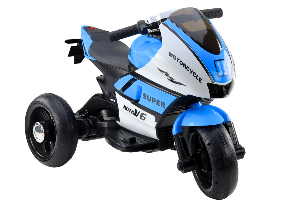 Elektrinis motociklas vaikams moto v6 ht-5188, mėlynas