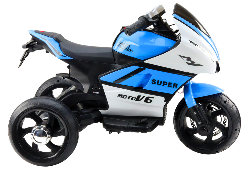 Elektrinis motociklas vaikams moto v6 ht-5188, mėlynas