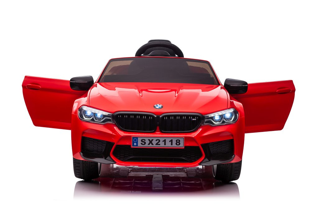 Vienvietis elektromobilis vaikams bmw m5, raudonas lakuotas