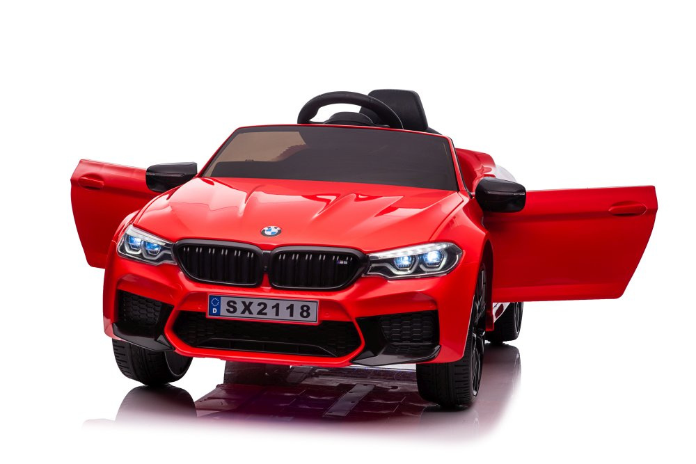 Vienvietis elektromobilis vaikams bmw m5, raudonas lakuotas