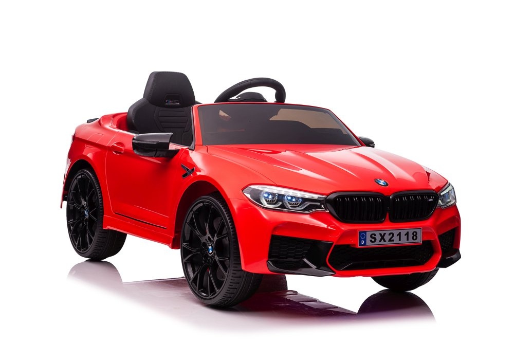 Vienvietis elektromobilis vaikams bmw m5, raudonas lakuotas