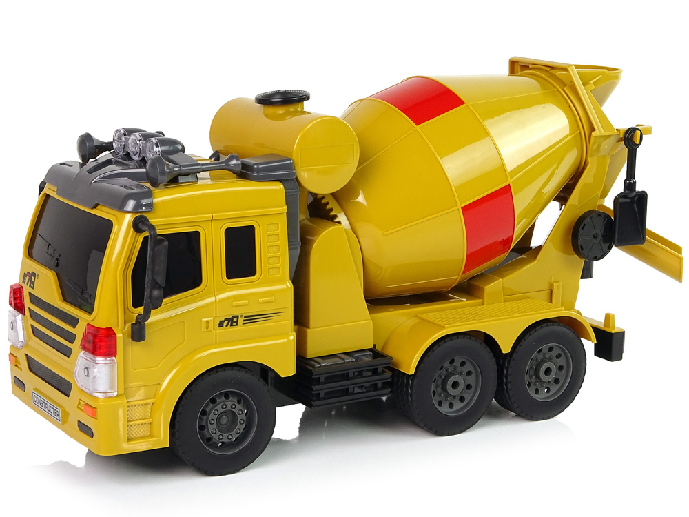 Pulteliu valdoma betonmaišė leantoys, geltona