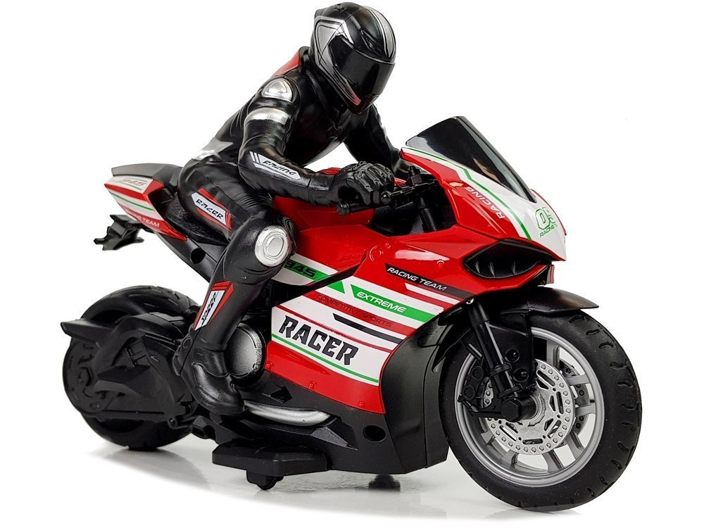 Nuotoliniu būdu valdomas sportinis motociklas 2.4g, raudonas
