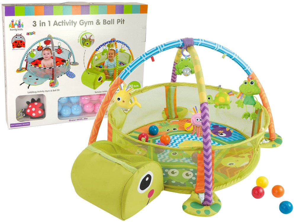 Žaidimų kilimėlis konig kids baseinas su kamuoliukais