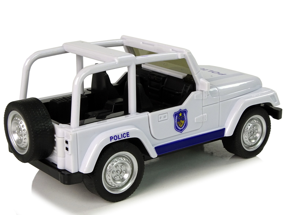 Policijos visureigis su šviesos ir garso efektais, 17 cm