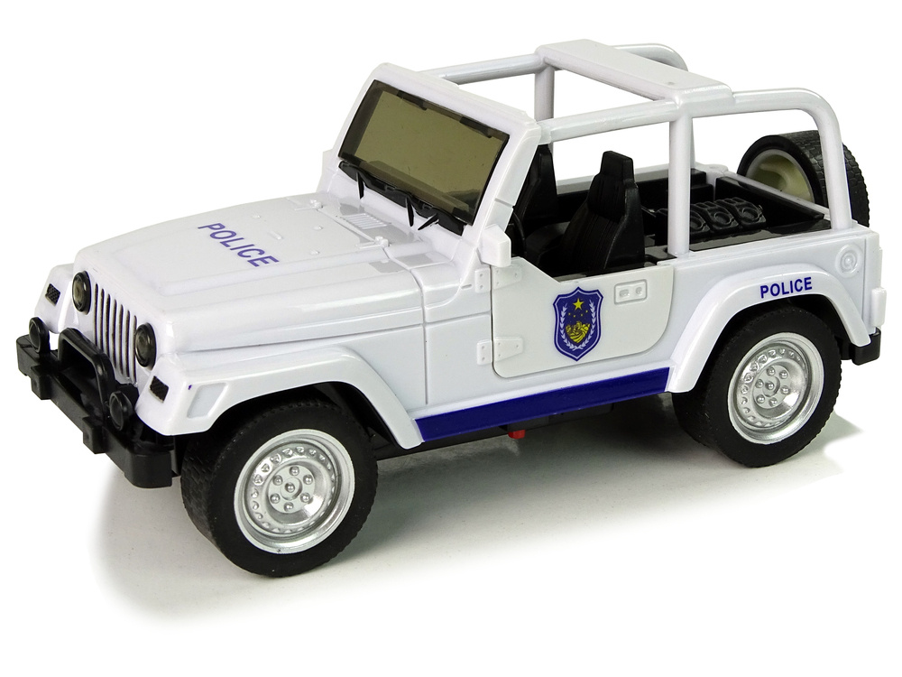 Policijos visureigis su šviesos ir garso efektais, 17 cm