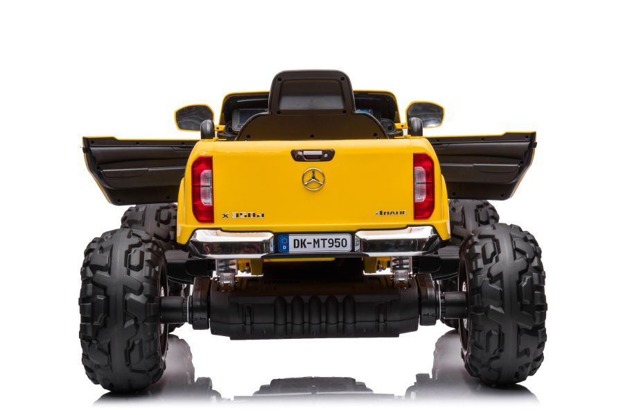 Vienvietis vaikiškas elektromobilis mercedes dk-mt950 4x4, geltonas