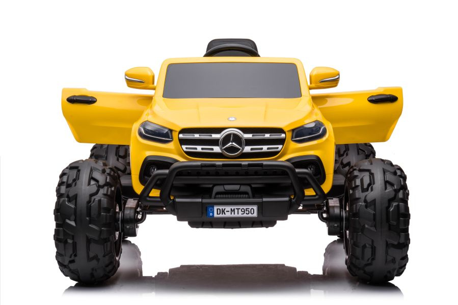 Vienvietis vaikiškas elektromobilis mercedes dk-mt950 4x4, geltonas