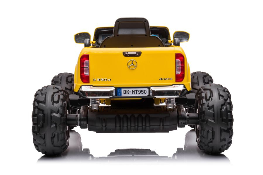 Vienvietis vaikiškas elektromobilis mercedes dk-mt950 4x4, geltonas