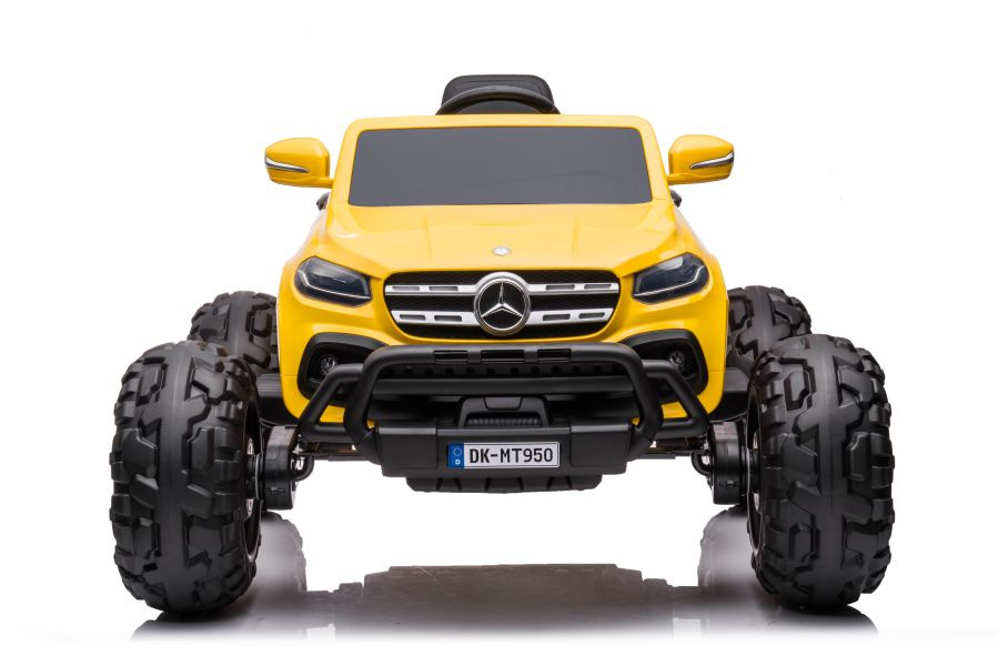 Vienvietis vaikiškas elektromobilis mercedes dk-mt950 4x4, geltonas