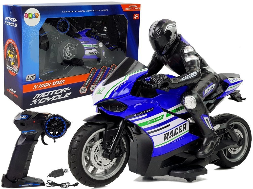 Nuotoliniu Būdu Valdomas Sportinis Motociklas, Mėlynas