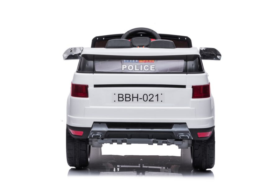 Vienvietis policijos elektromobilis bbh-021, baltas