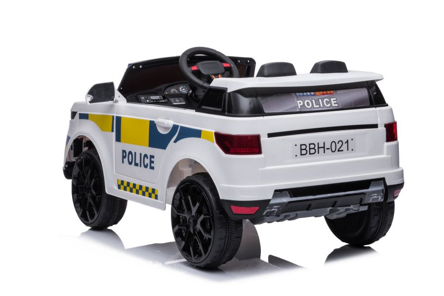 Vienvietis policijos elektromobilis bbh-021, baltas