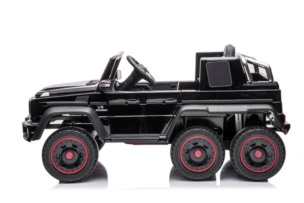 Vienvietis elektromobilis vaikams 6x6 mercedes benz g63, juodas