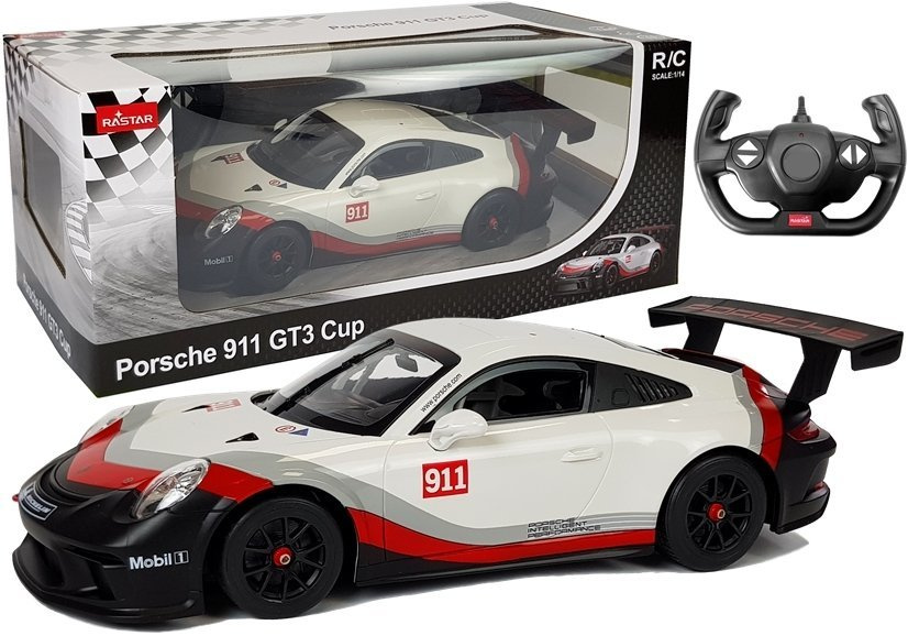 Nuotoliniu būdu valdomas porsche 911 gt3 cup, rastar rc
