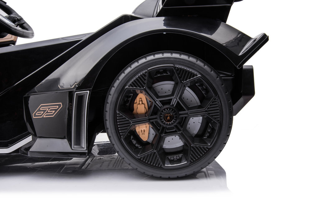 Vienvietis elektromobilis vaikams lean cars lamborghini gt hl528, juodas