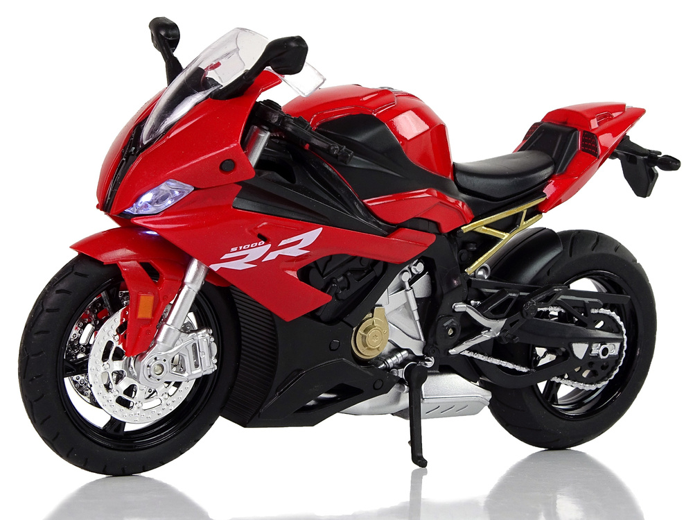 Motociklo modelis bmw s1000rr – raudonas, su garsais ir šviesomis