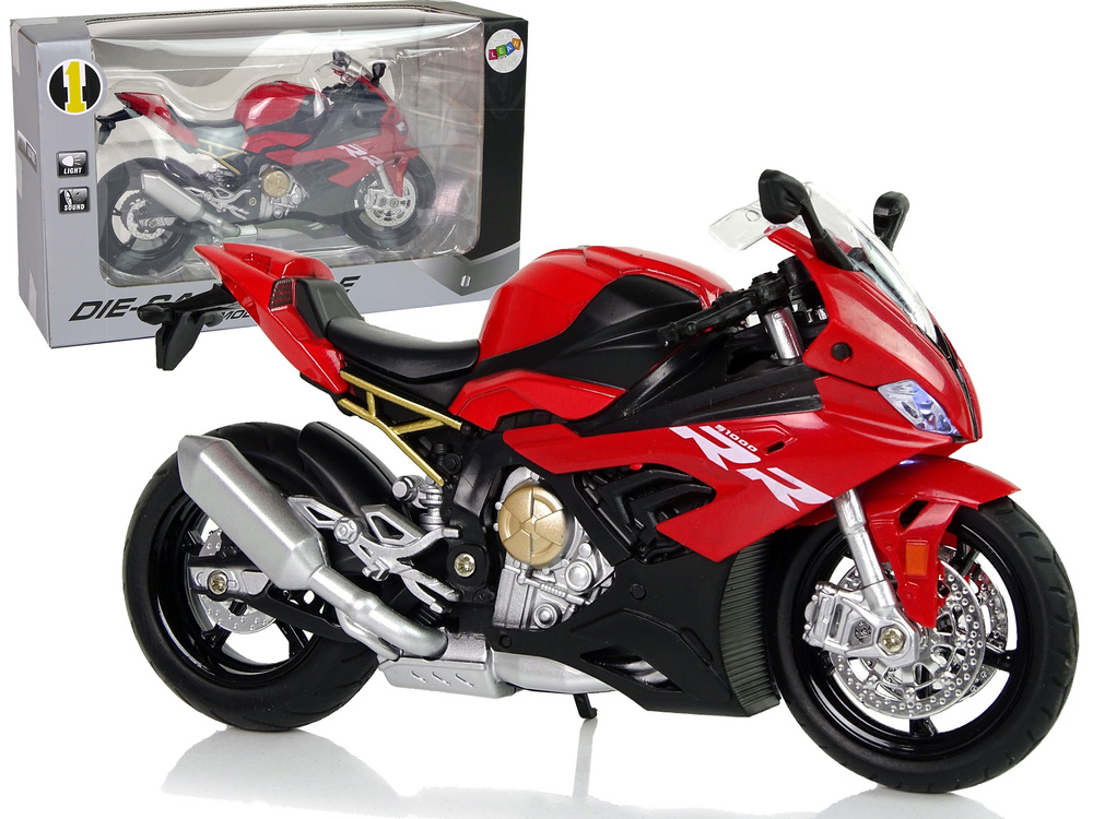 Motociklo Modelis Bmw S1000Rr – Raudonas, Su Garsais Ir Šviesomis