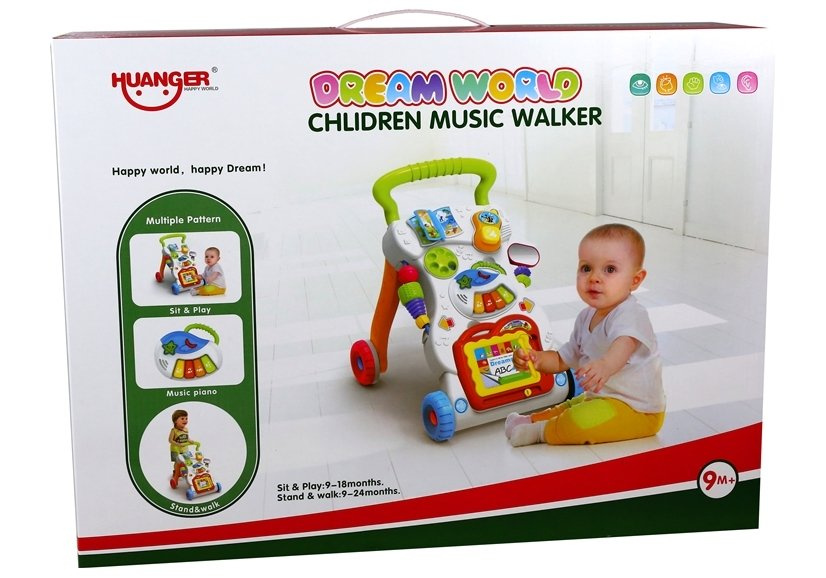 Multifunkcinis vaikiškas stumdukas su telefonu ir pianinu